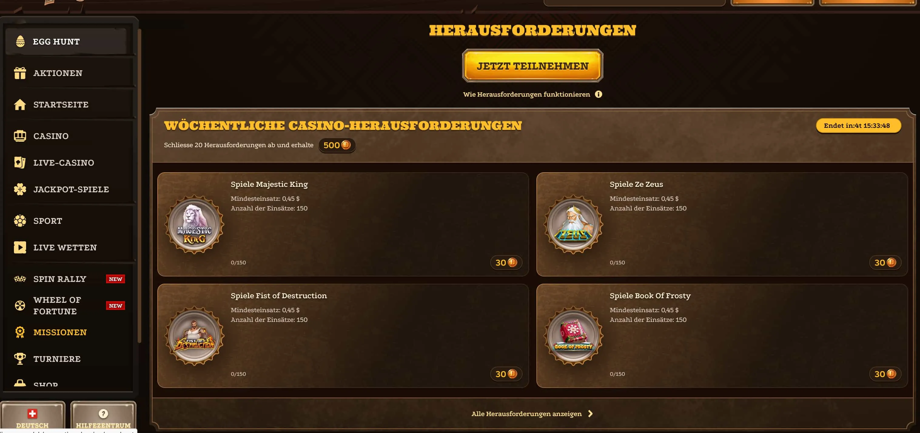 Spielen im Lizaro Casino &ndash; Ein Portfolio das keine Langeweile kennt